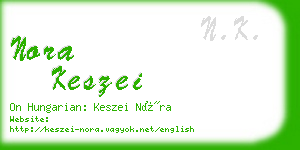 nora keszei business card